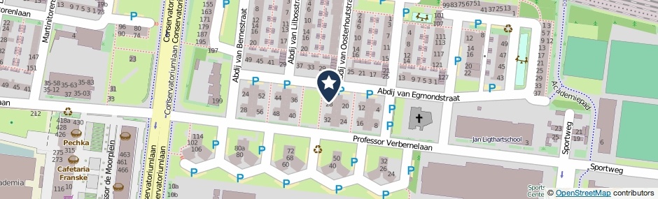 Kaartweergave Abdij Van Egmondstraat 26 in Tilburg