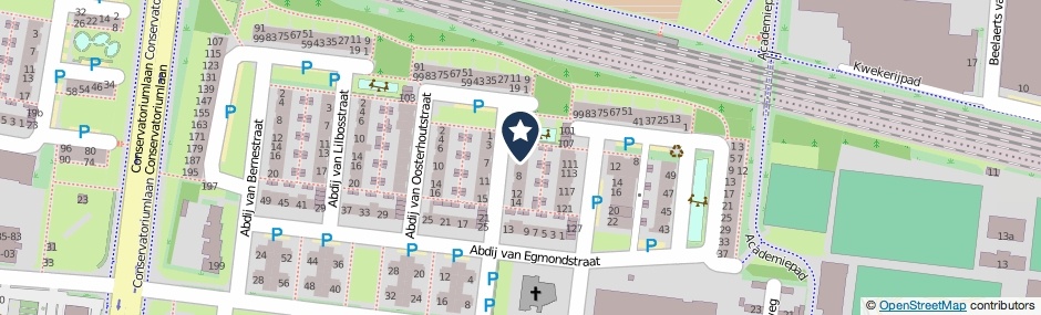Kaartweergave Abdij Van Thornstraat 4 in Tilburg