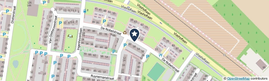 Kaartweergave De Nobelstraat in Tilburg