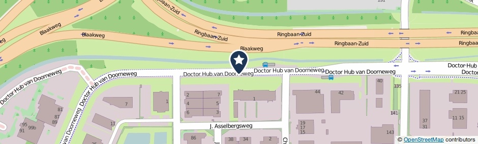 Kaartweergave Dr. Hub Van Doorneweg in Tilburg