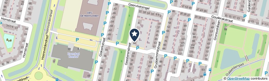 Kaartweergave Geesterenstraat 14 in Tilburg