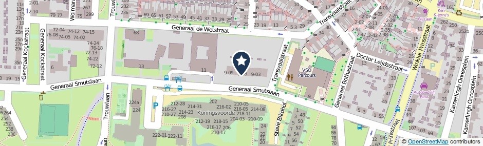 Kaartweergave Generaal Smutslaan 9-07 in Tilburg