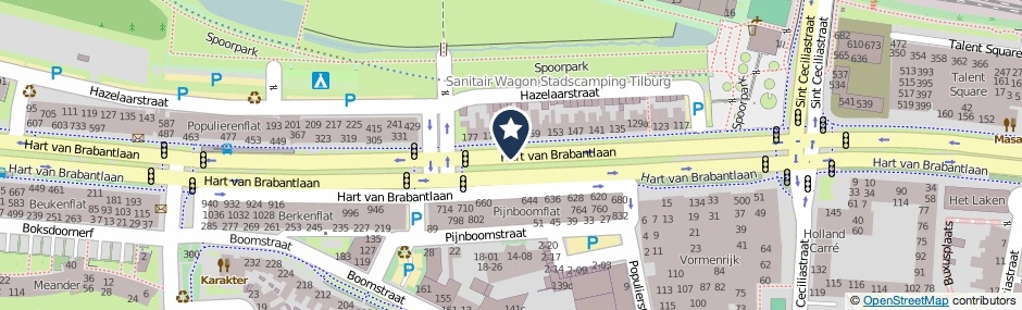 Kaartweergave Hart Van Brabantlaan in Tilburg