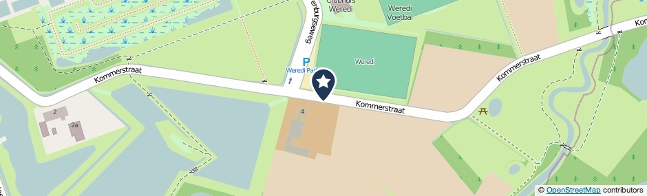 Kaartweergave Kommerstraat in Tilburg