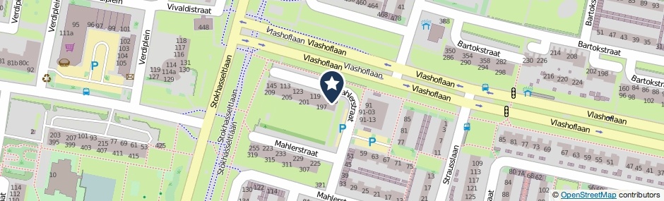 Kaartweergave Mahlerstraat 115 in Tilburg