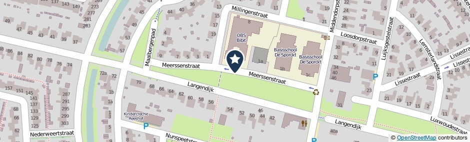 Kaartweergave Meerssenstraat in Tilburg