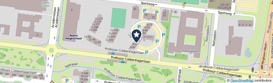 Kaartweergave Professor Cobbenhagenlaan 9-51 in Tilburg