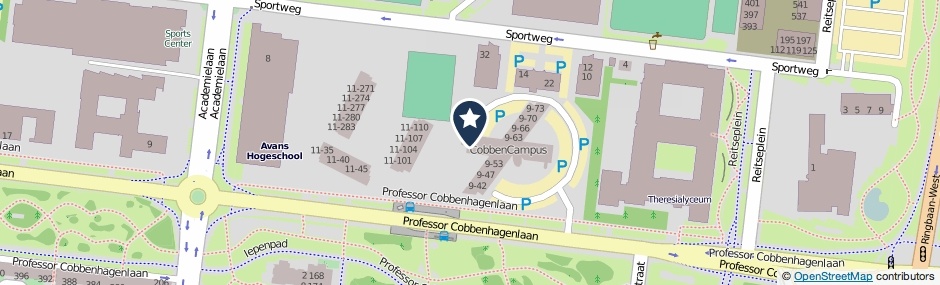 Kaartweergave Professor Cobbenhagenlaan 9-55 in Tilburg