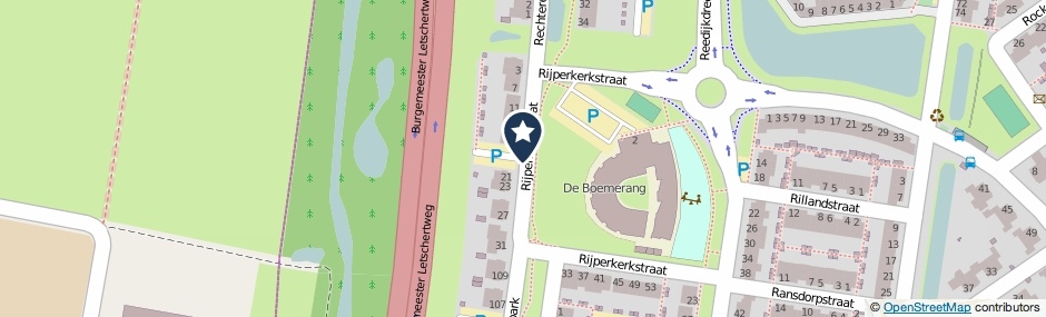 Kaartweergave Rijperkerkstraat in Tilburg