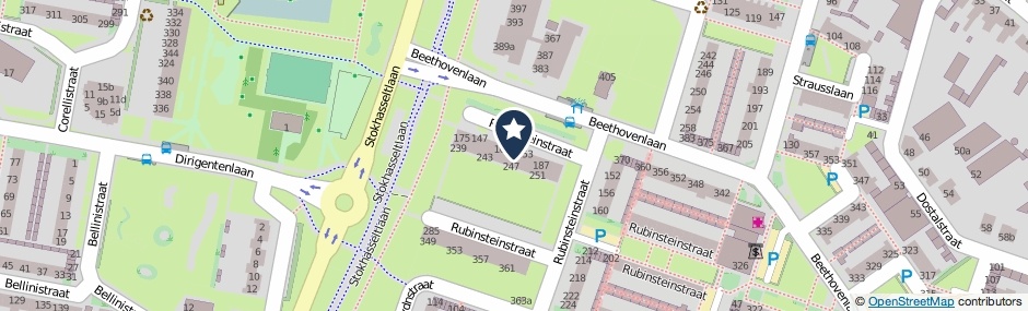 Kaartweergave Rubinsteinstraat 183 in Tilburg