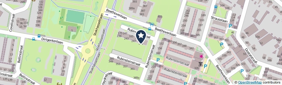 Kaartweergave Rubinsteinstraat 235 in Tilburg
