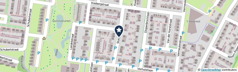 Kaartweergave Stotijnstraat in Tilburg