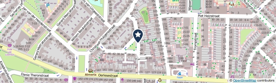 Kaartweergave Van Musschenbroekstraat in Tilburg