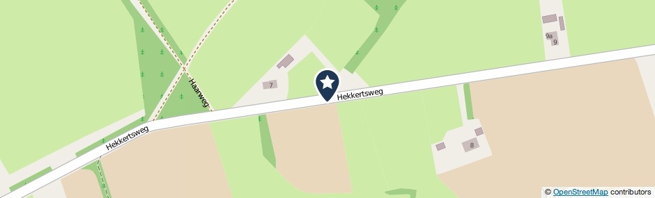 Kaartweergave Hekkertsweg in Tubbergen