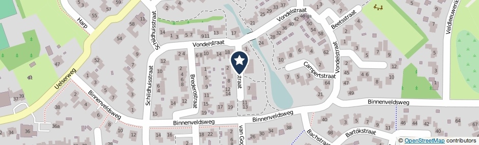Kaartweergave Huygensstraat in Tubbergen