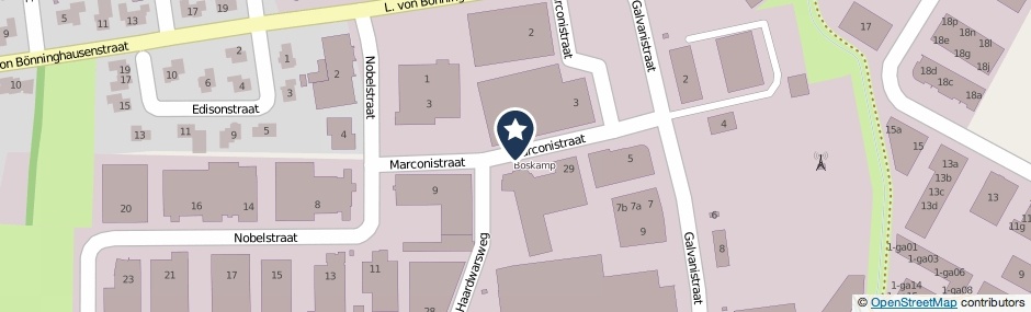 Kaartweergave Marconistraat in Tubbergen