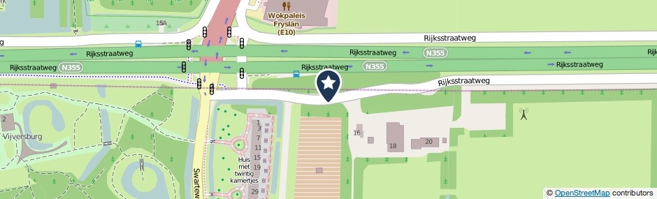 Kaartweergave Rijksstraatweg in Tytsjerk