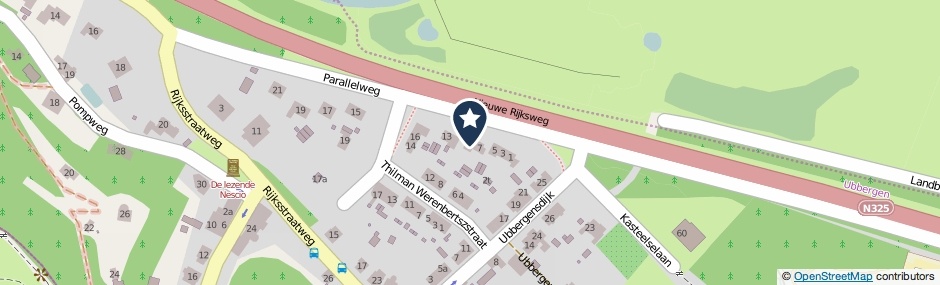 Kaartweergave Parallelweg 9 in Ubbergen
