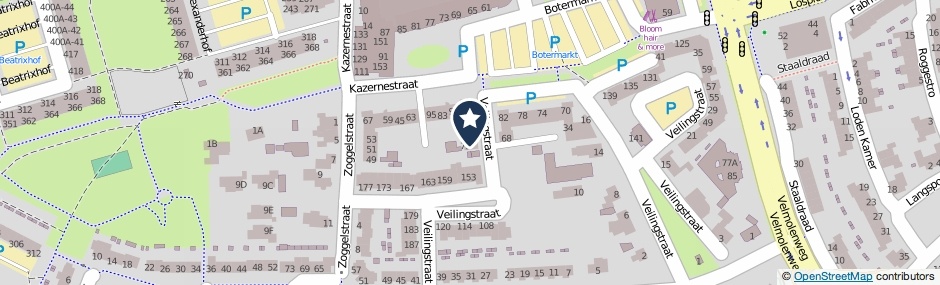 Kaartweergave Kazernestraat 107 in Uden