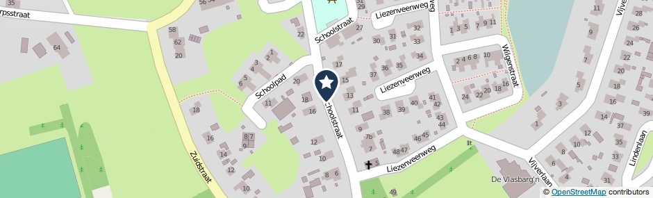 Kaartweergave Schoolstraat in Uffelte