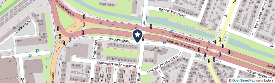 Kaartweergave Aalbersestraat in Utrecht