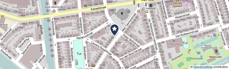 Kaartweergave Abel Tasmanstraat 88-D in Utrecht