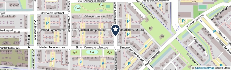 Kaartweergave Anton Koolhaasstraat in Utrecht
