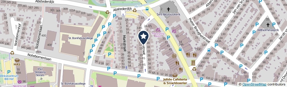 Kaartweergave Boomstraat in Utrecht
