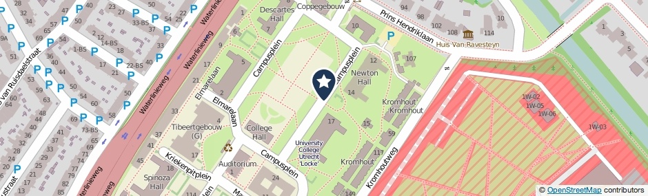 Kaartweergave Campusplein in Utrecht