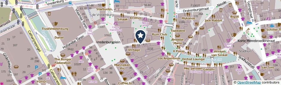 Kaartweergave Drieharingstraat in Utrecht