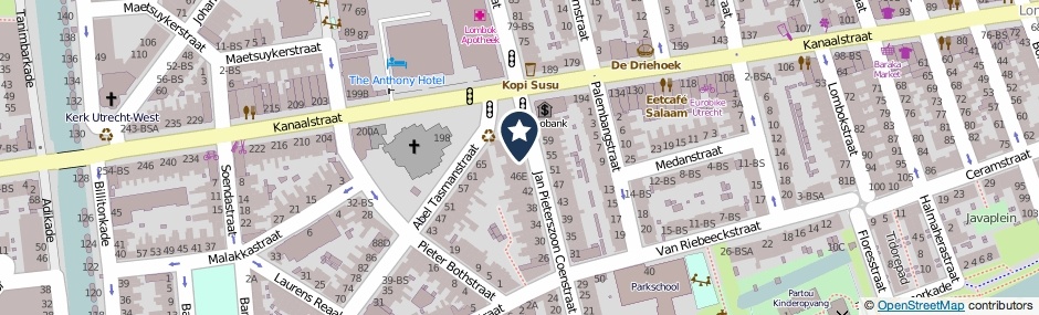Kaartweergave Jan Pieterszoon Coenstraat 50 in Utrecht