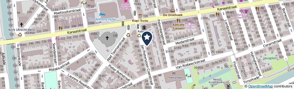 Kaartweergave Jan Pieterszoon Coenstraat 51 in Utrecht
