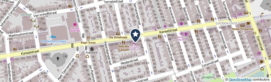 Kaartweergave Kanaalstraat 112-BS in Utrecht