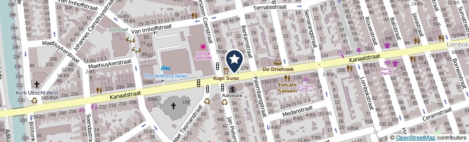Kaartweergave Kanaalstraat 191 in Utrecht