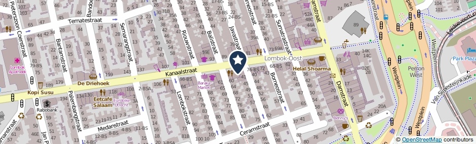 Kaartweergave Kanaalstraat 80-A in Utrecht