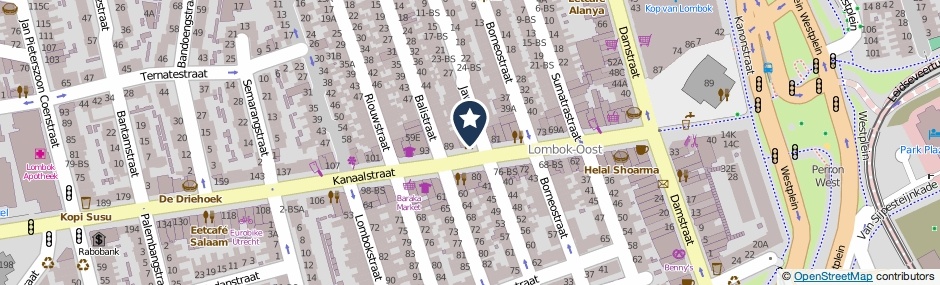 Kaartweergave Kanaalstraat 83-BS in Utrecht