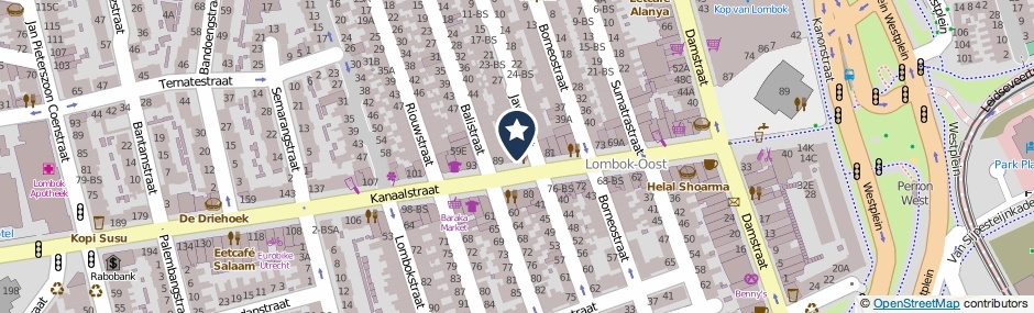 Kaartweergave Kanaalstraat 85 in Utrecht