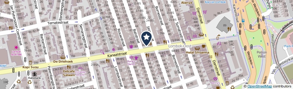 Kaartweergave Kanaalstraat 87 in Utrecht
