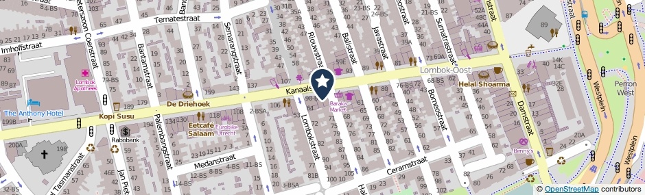 Kaartweergave Kanaalstraat 94 in Utrecht