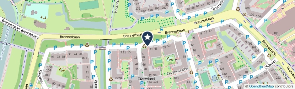Kaartweergave Kollumerland in Utrecht