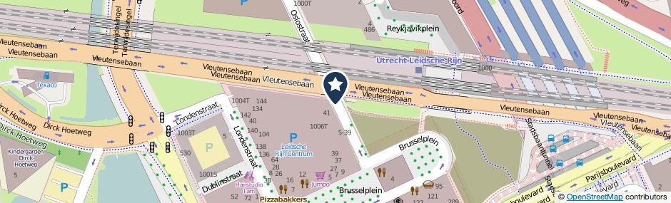 Kaartweergave Kopenhagenstraat in Utrecht