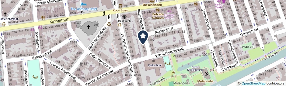 Kaartweergave Palembangstraat 15-BS in Utrecht