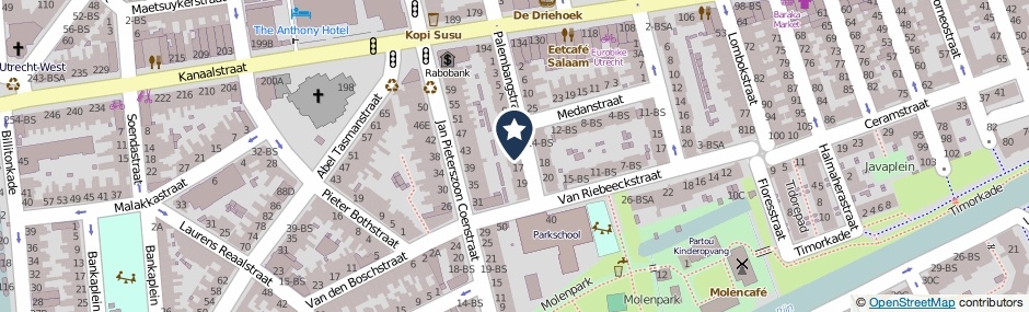 Kaartweergave Palembangstraat 15-BSA in Utrecht