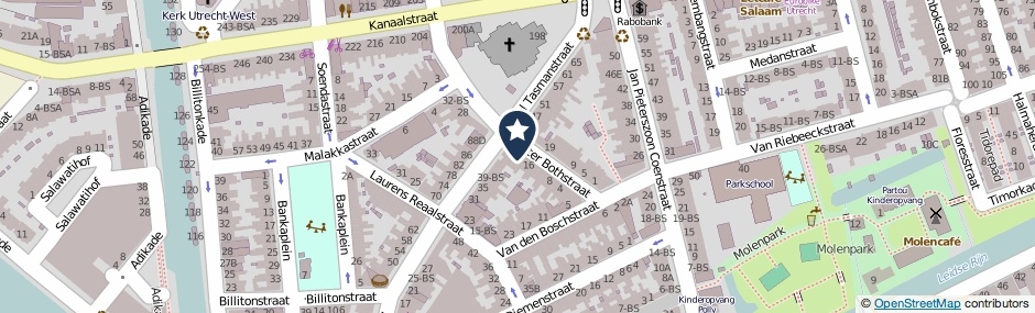 Kaartweergave Pieter Bothstraat 20 in Utrecht
