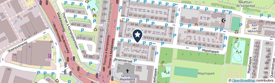 Kaartweergave Poelhekkestraat in Utrecht
