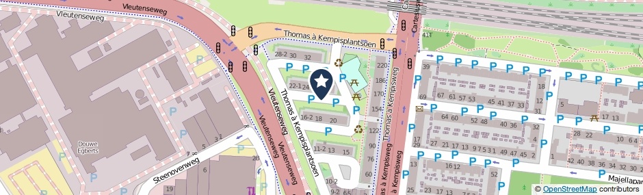 Kaartweergave Thomas A Kempisplantsoen in Utrecht