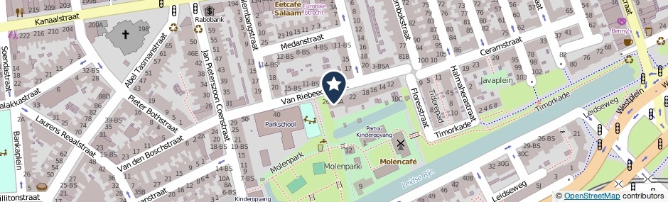Kaartweergave Van Riebeeckstraat 26-BS in Utrecht