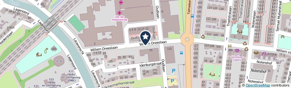 Kaartweergave Willem Dreeslaan in Utrecht