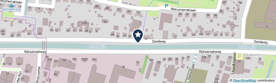 Kaartweergave Zandweg in Utrecht