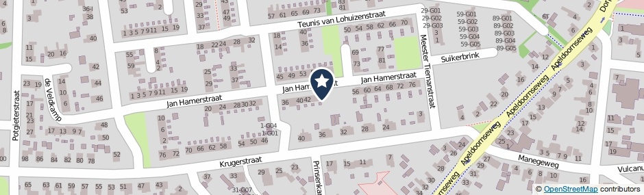 Kaartweergave Jan Hamerstraat 46 in Vaassen